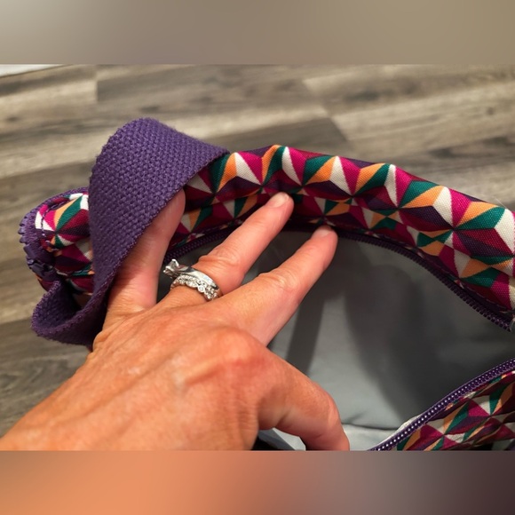 Kipling Multicolor belt Bag with Purple Strap travel summer vacation convenient - Picture 9 of 15